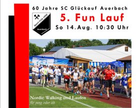 Funlauf beim 60-jährigen Jubiläum am Sonntag den 14. August 2016 - Beginn 10:30 Uhr